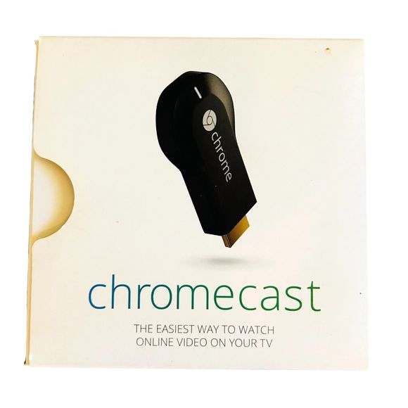 Black Google Chromecast H2G2-42 1st Generation Media Player Complete in Box CIB - Picture 1 of 6
